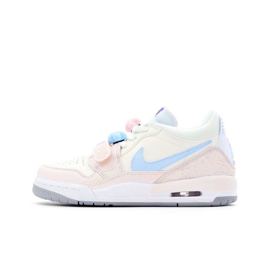 Jordan Jordan Legacy 312 Cushioning, Wear Resistant Low top Children's Basketball Shoes Pink Blue Teenagers
