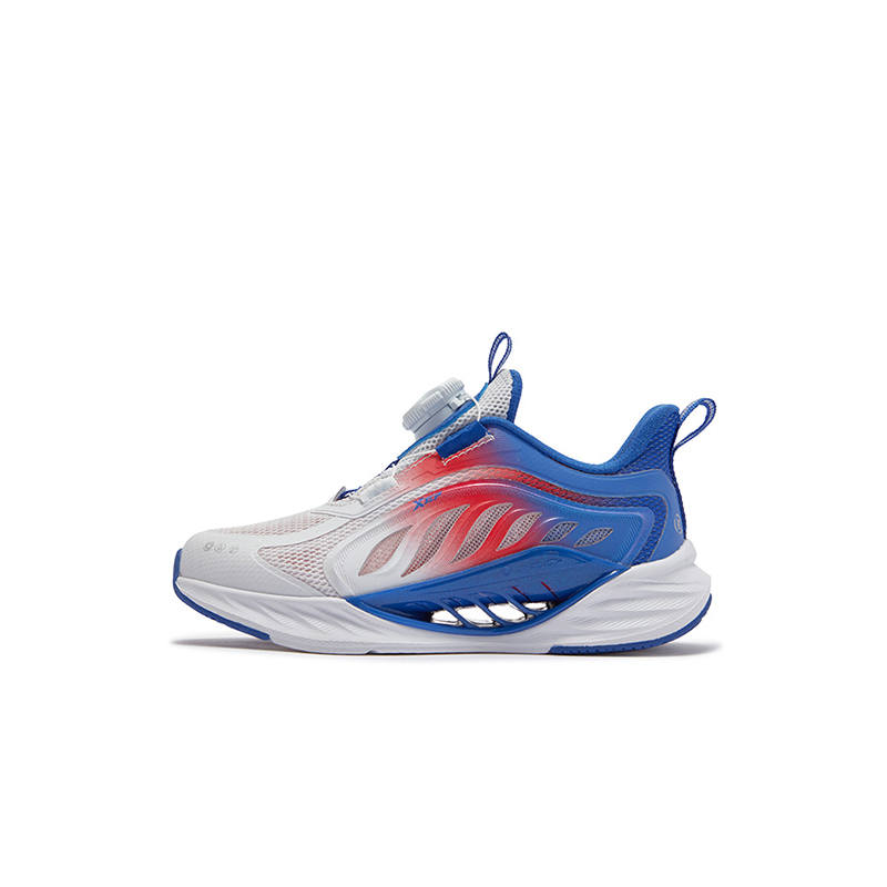 XTEP Slip Resistant Abrasion Resistant Low top Kids' Running Shoes Xtep White Lyon Blue Kids'