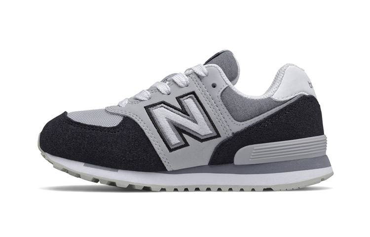 New Balance New Balance NB 574 Sport Varsity Comfortable Cushioning Low top Casual Shoes Gray Black Kids'