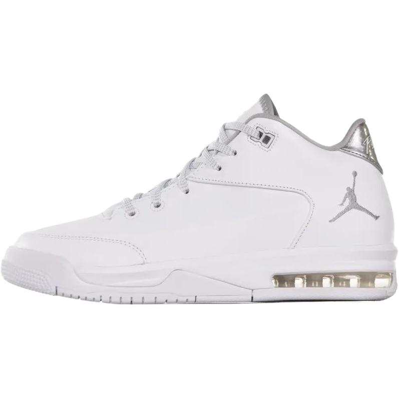 Jordan Jordan Flight Origin 3 Slip Resistant Abrasion Resistant Mid top Children's Basketball Shoes White Teenagers