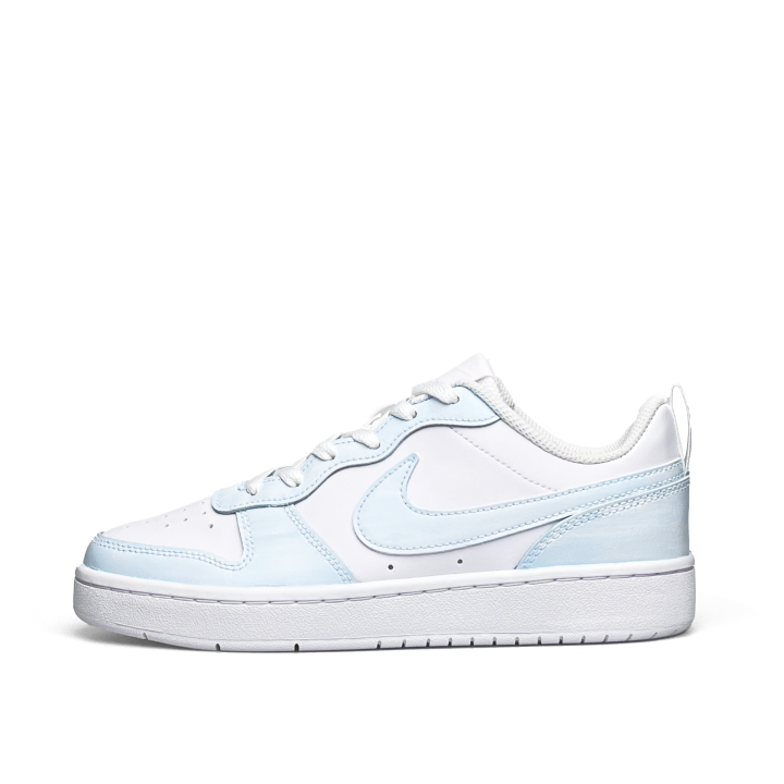 Nike Nike Court Borough Low 2 Leather Breathable Low top Kids' Skateboarding Shoes White Teenagers