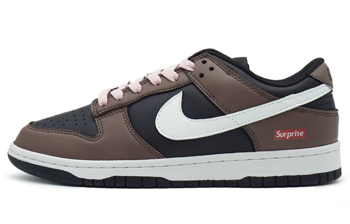 Nike Nike Dunk Coffee Mocha Leather Low top Kids' Skateboarding Shoes Brown Black White Teenagers