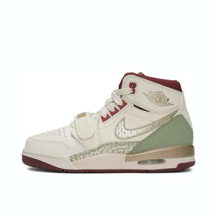 Jordan Jordan Synthetic Leather Abrasion Resistant Basketball Shoes Phantom White Unisex