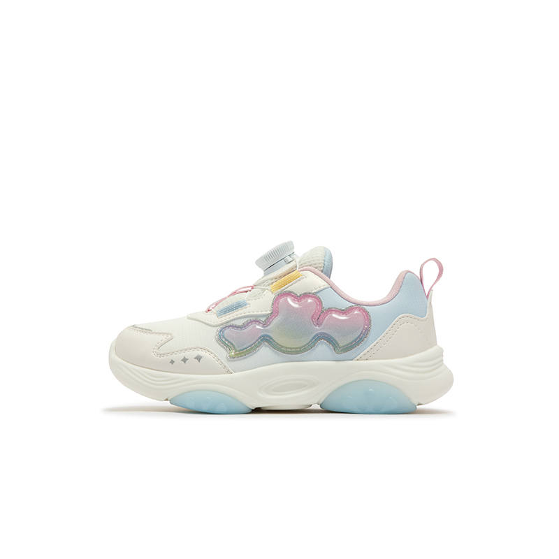 XTEP Synthetic Leather Slip Resistant Support Low top Kids Lifestyle Shoes Sail White Ripple Blue Coconut Milk Yellow