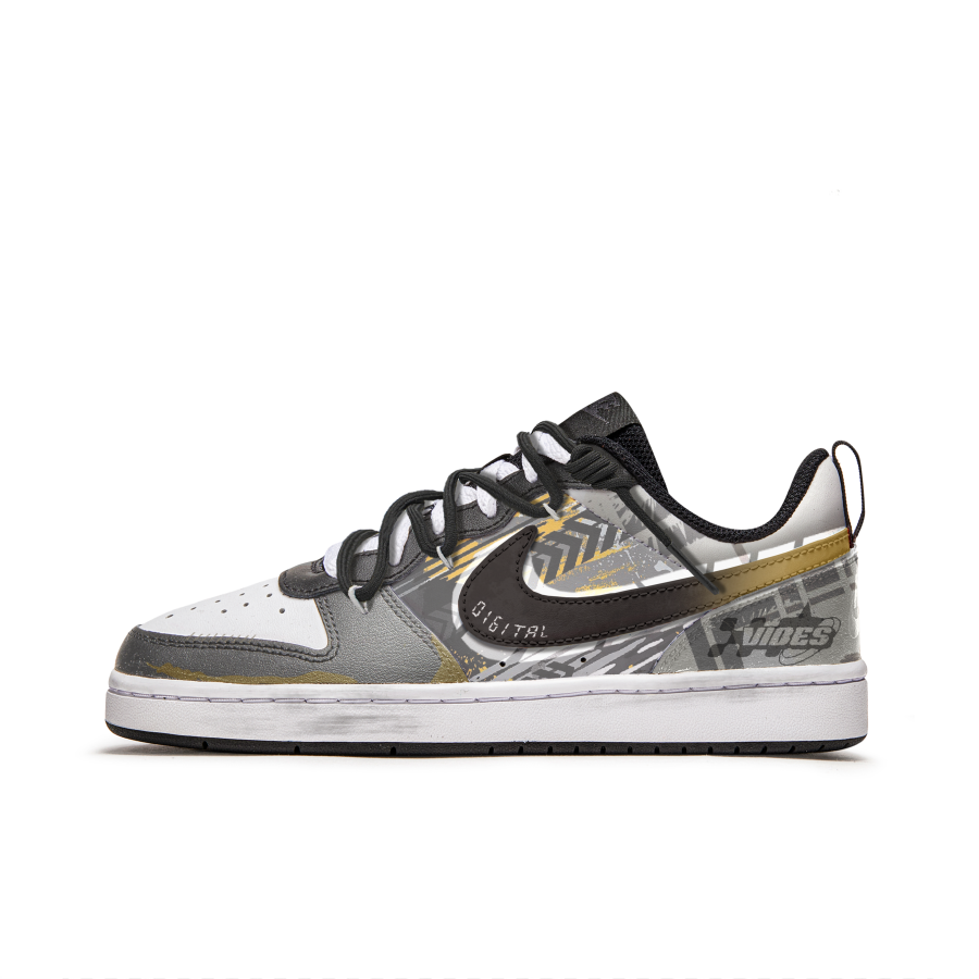 Nike Nike Court Borough Fashion Trend Slip Resistant Cushioning Abrasion Resistant Low top Kids' Skateboarding Shoes