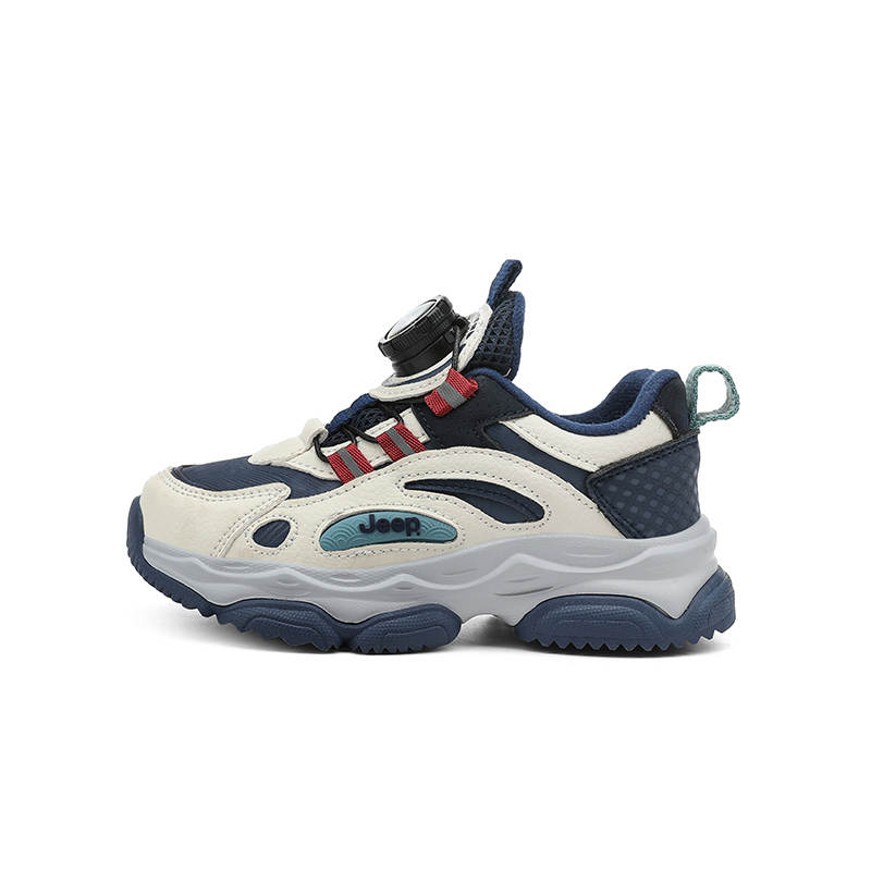 Jeep Abrasion Resistant Thermal Low top Kids' Running Shoes Dark Blue Red Kids'