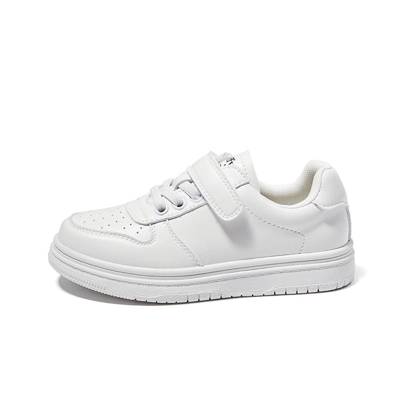 Snoffy Slip Resistant Low top Kids' Leather Shoes White Kids'