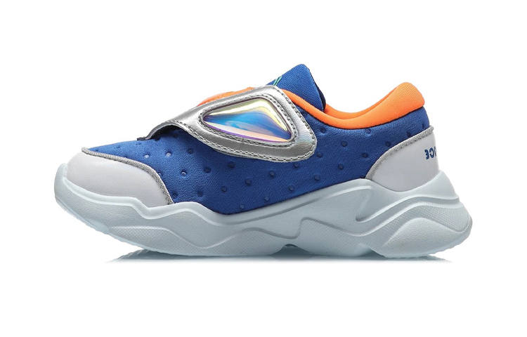 Li-Ning YOUNG Li Ning YOUNG Slip Resistant, Abrasion Resistant, Breathable Low top Kids' Running Shoes Blue White
