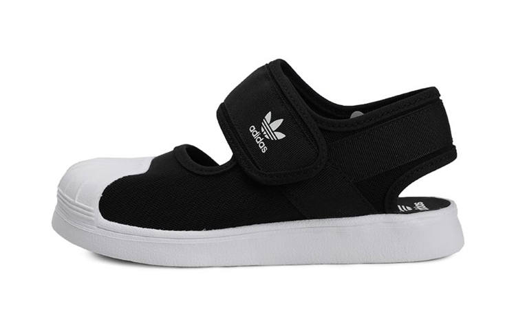 Adidas Originals SUPERSTAR 360 Comfortable Abrasion Resistant Children's Sandals Black White Kids'