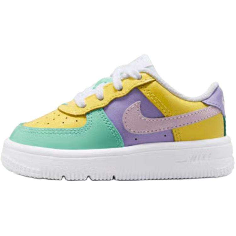 Nike Nike Air Force 1 Low top Toddler Shoes Purple Yellow Infant And Toddler