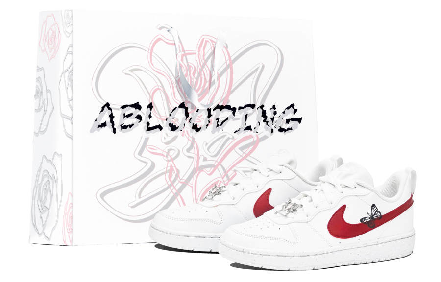 Nike Nike Court Borough Low top Kids' Skateboarding Shoes Red Teenagers