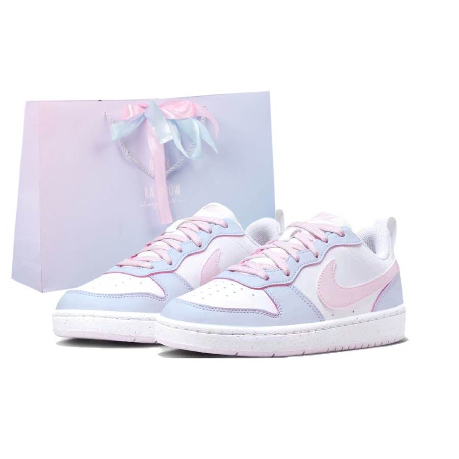Nike Nike Beigang Blue Cat Synthetic Leather Slip Resistant Abrasion Resistant Low top Kids' Skateboarding Shoes Blue