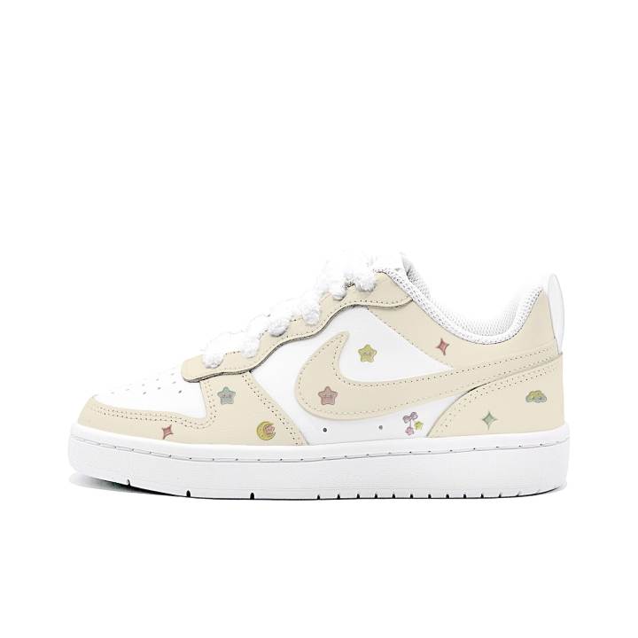 Nike Nike Court Borough Cream Apricot Star Sleep, Gaibei Manufacturing Leather Slip Resistant Slip Resistant Low top