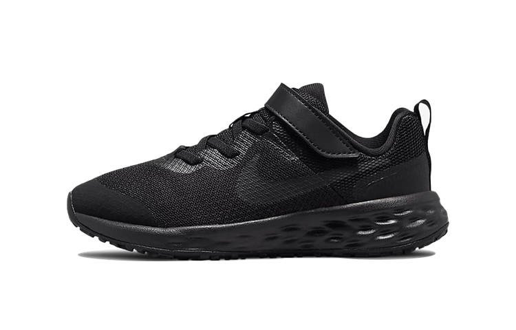 Nike Nike REVOLUTION Slip Resistant Cushioning Rebound Low top Kids' Running Shoes Black Children Aged 3 7 Years Old