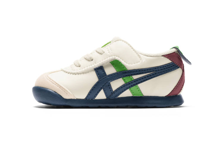 Onitsuka Tiger MEXICO 66 Synthetic Leather Low top Running Shoes Beige Blue Infant And Toddler