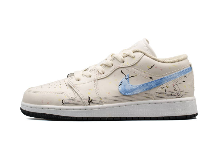 Jordan Jordan Air Jordan 1 Lark Dream Leather Slip Resistant Abrasion Resistant Slip Resistant Abrasion Resistant Low top