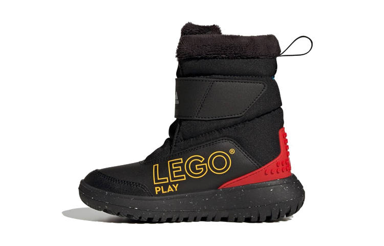 Adidas LEGO x Adidas WINTERPLAY Slip Resistant, Abrasion Resistant, Thermal Kids' Boots Black Red Yellow Kids'
