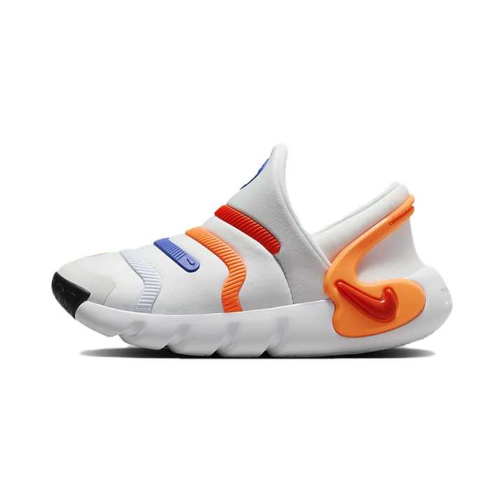 Nike Nike Dynamo 2 EasyOn Fabric Cushioning, Wear Resistant Low top Kids Lifestyle Shoes White Orange