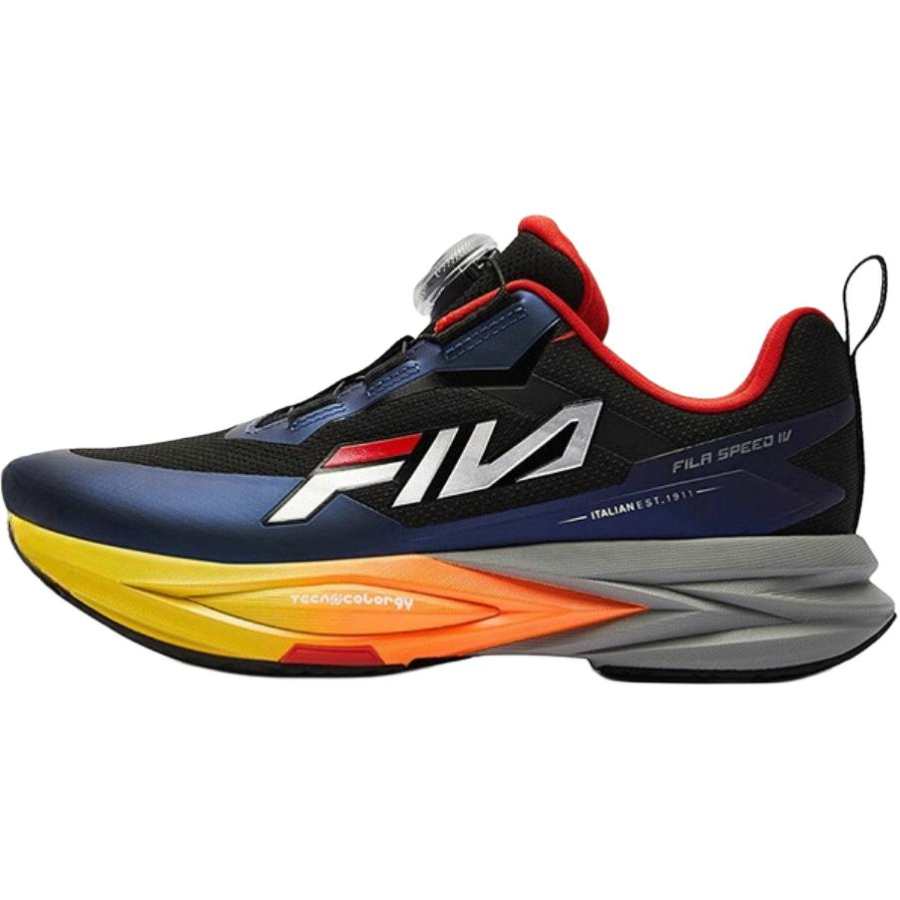 FILA KIDS BOA Fabric Comfortable Low top Kids' Running Shoes Black Blue Kids'