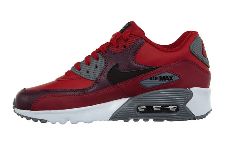 Nike Nike Air Max 90 LTR Leather Low-Top Red GS