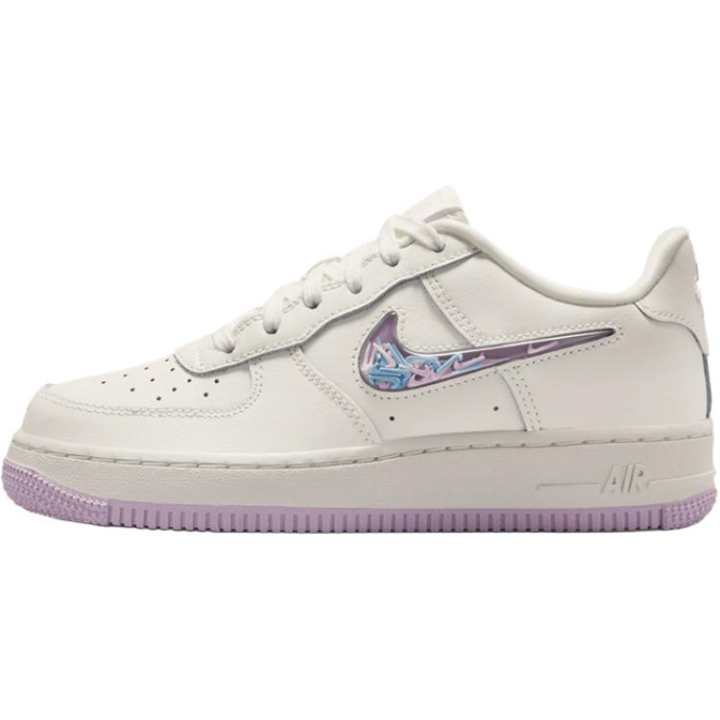 Nike Nike Air Force 1 Low top Skateboard Shoes White Purple Unisex