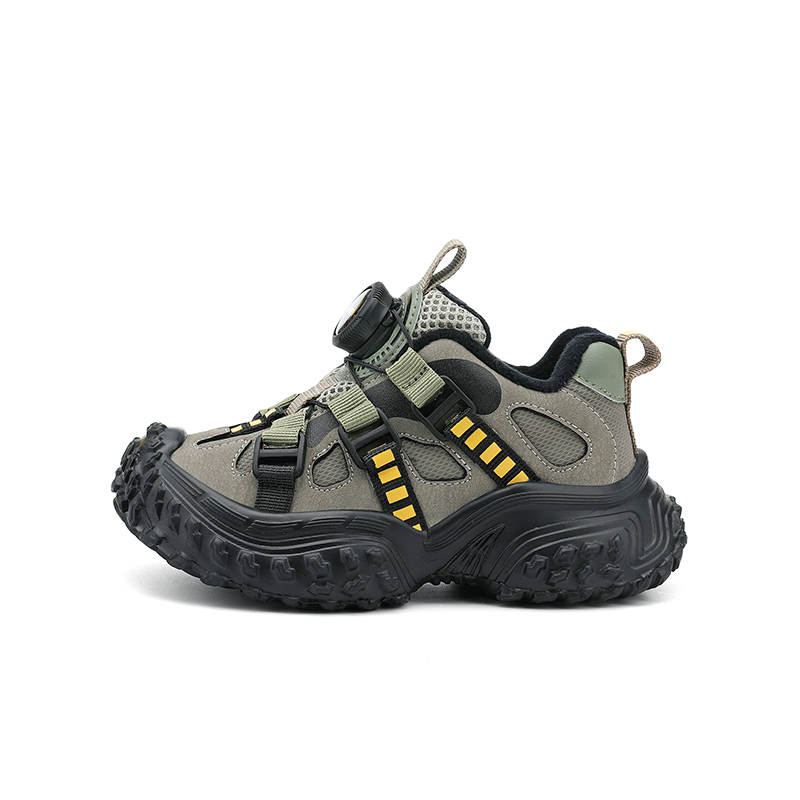 Jeep Synthetic Leather Comfortable Abrasion Resistant Abrasion Resistant Low top Kids Lifestyle Shoes Army Green Kids'