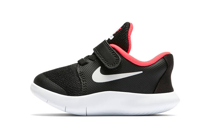 Nike Nike Flex Contract 2 Slip Resistant Cushioning Abrasion Resistant Low top Toddler Shoes Black Red Infant And Toddler
