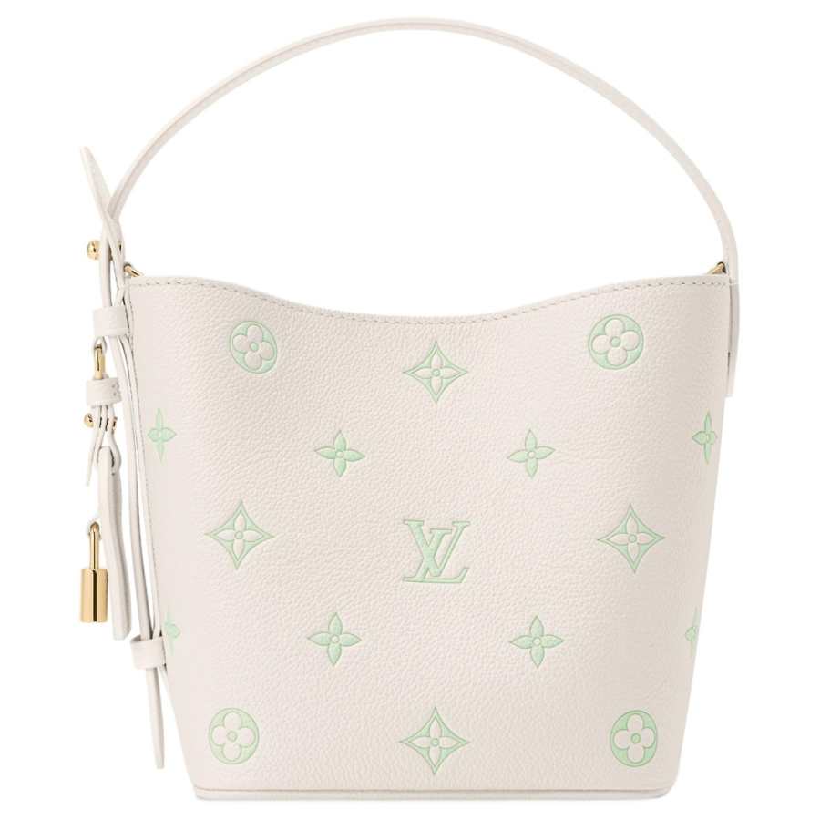LOUIS VUITTON All In BB Cow Leather One Shoulder Handbag Small Women's White & Green
