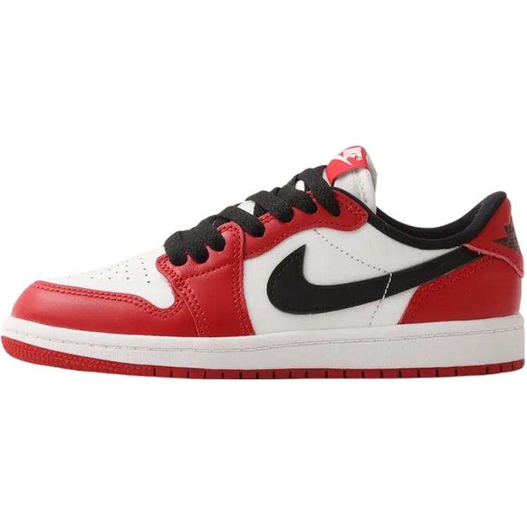 Jordan Jordan 1 Low top Basketball Shoes Red White Kids'