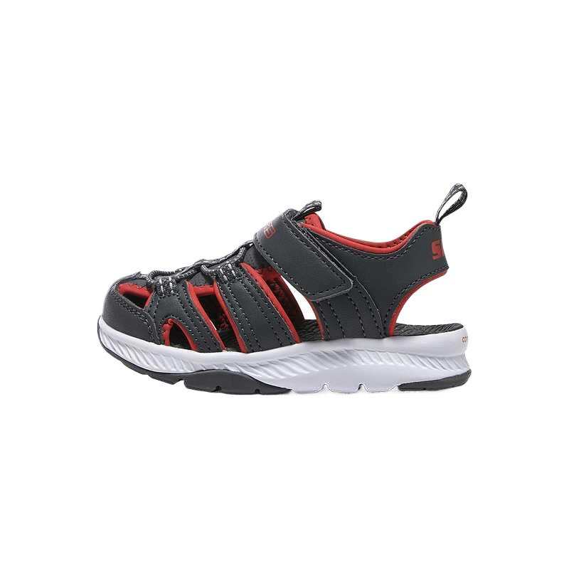 Skechers Infant And Toddler Skechers Breathable Toddler Shoes Charcoal Gray/Red