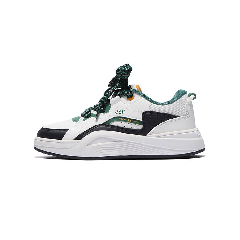 361°KIDS Skateboard Shoes White Black Green Teenagers