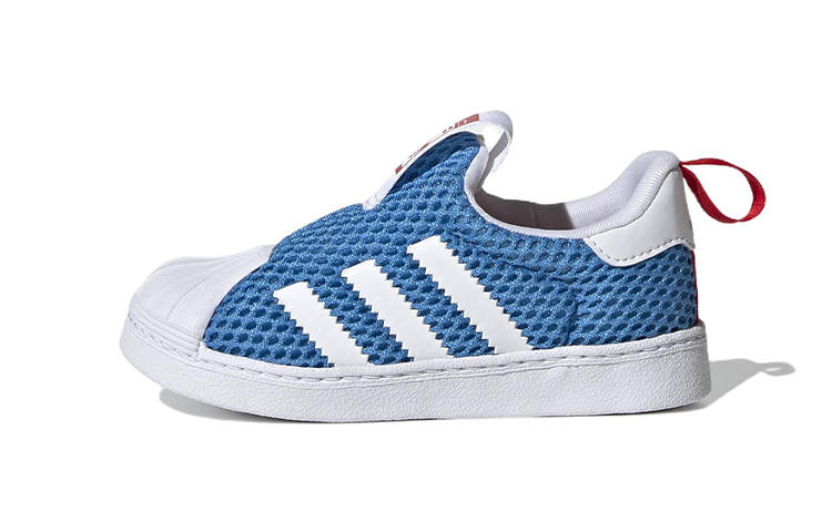 Adidas Originals SUPERSTAR 360 Abrasion Resistant Low top Toddler Shoes Blue Infant And Toddler
