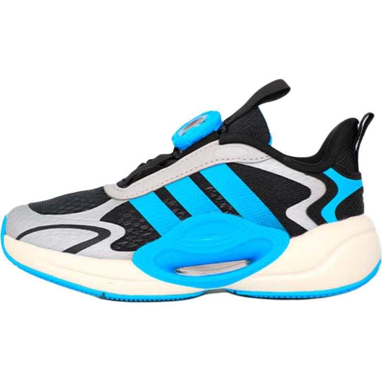 Adidas Adidas Galaxy Synthetic Leather Slip Resistant Cushioning Low top Kids' Running Shoes Blue/Black Kids'