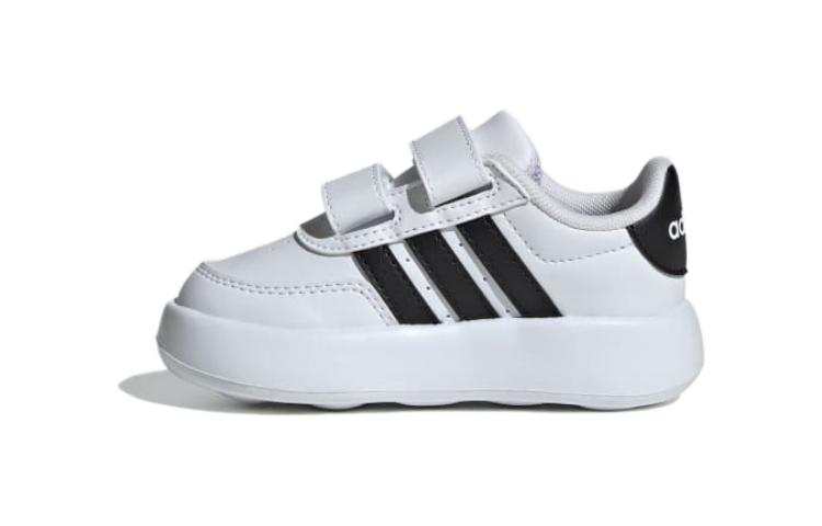 Adidas Adidas BREAKNET 2.0 Cushioning, Wear Resistant Low top Toddler Shoes White Black Infant And Toddler