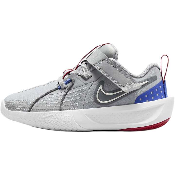 Nike Nike Anti Kick Cushioning Low top Children's Basketball Shoes Wolf Gray Children Aged 3 7 Years Old