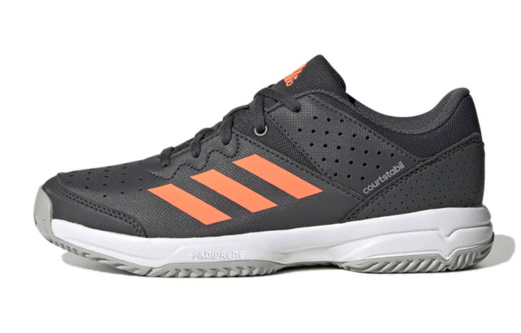 Adidas Adidas COURT STABIL Lace Up Abrasion Resistant Low top Kids' Running Shoes Gray Orange Kids'