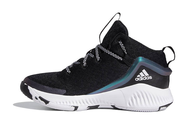 Adidas Adidas Lockdown J Mid top Children's Basketball Shoes Black White Teenagers