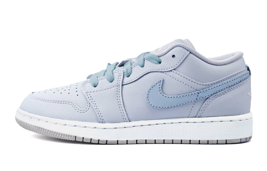 Jordan Jordan AJ1 Sweetheart Blue Tone Cushioning, Wear Resistant Low top Children's Basketball Shoes Light Cyan Teenagers