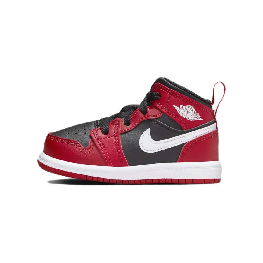 Jordan Jordan Air Jordan 1 Slip Resistant Abrasion Resistant Slip Resistant Abrasion Resistant Mid top Toddler Shoes Red Black