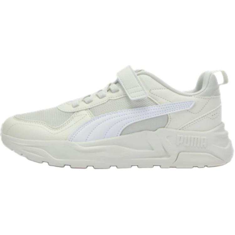 PUMA Trinity 2 Slip Resistant Low top Kids Lifestyle Shoes White Gray Teenagers