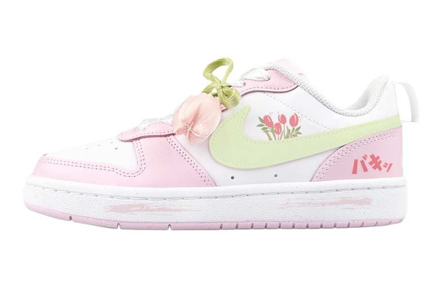 Nike Nike Court Borough MM Dreamer, Tulip Low top Kids' Skateboarding Shoes Pink White Green Teenagers