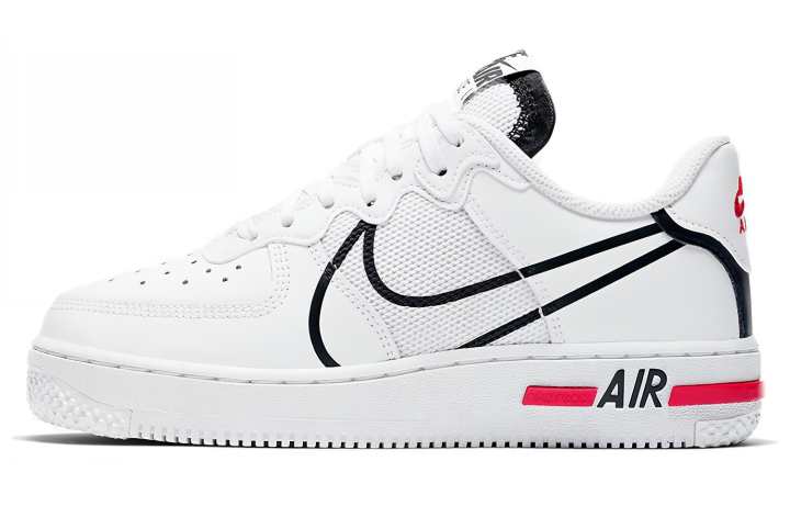 Nike Nike Air Force 1 Low React D/MS/X White Black GS