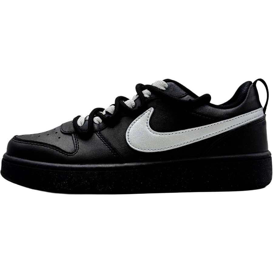 Nike Nike Court Borough Slip Resistant Abrasion Resistant Low top Kids' Skateboarding Shoes Silver Teenagers
