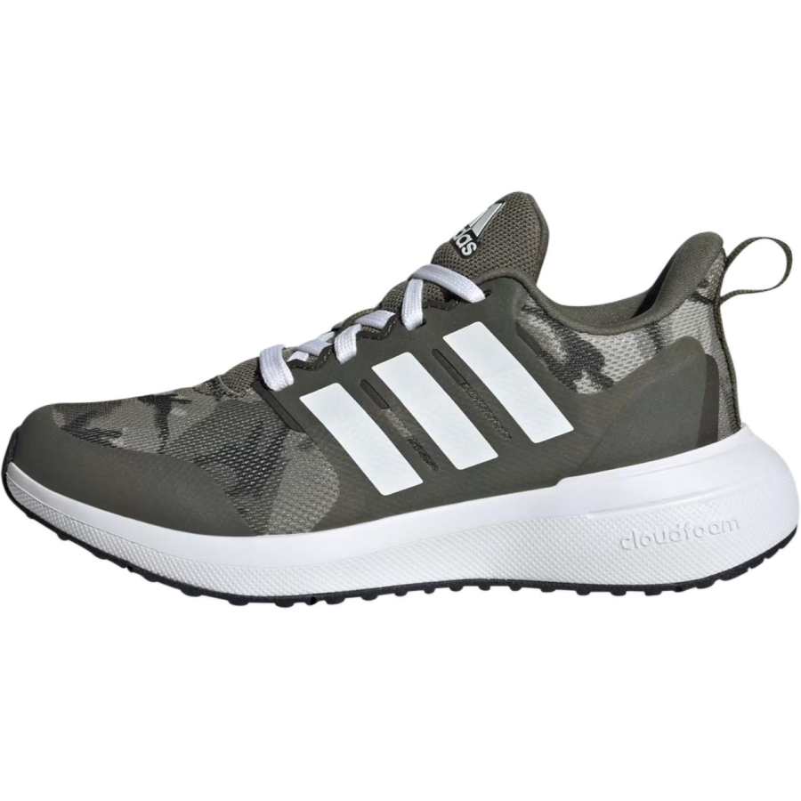 Adidas Adidas Fortarun 2.0 Cloudfoam Slip Resistant Cushioning Low top Kids' Running Shoes Green White Kids'