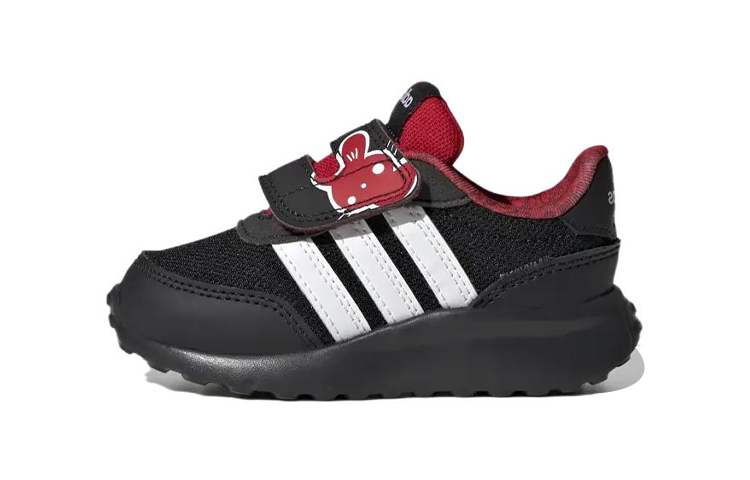 Adidas Neo Run 70S CNY AC Abrasion Resistant Low top Toddler Shoes Black White Red Infant And Toddler