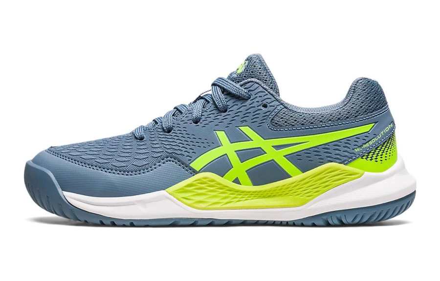 ASICS Gel Resolution 9 Anti Kick Low top Kids' Training Shoes Blue Yellow Unisex