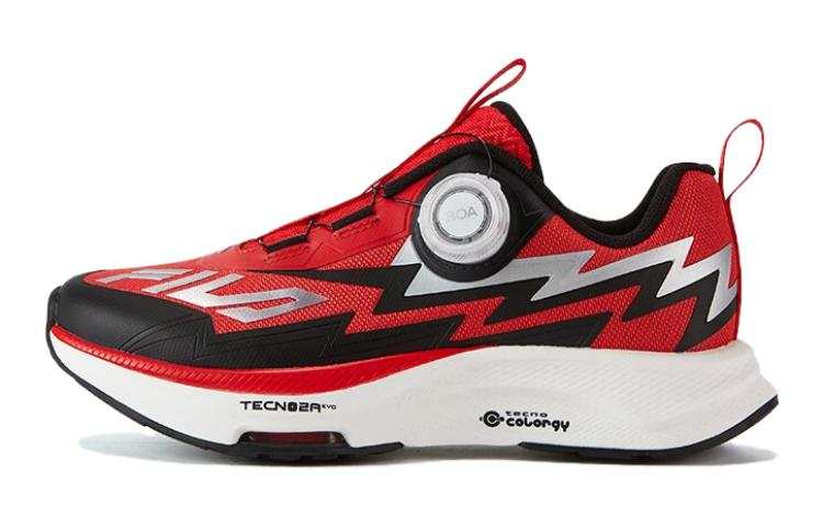 FILA KIDS Mesh Cushioning Low top Kids' Running Shoes Red Black Teenagers