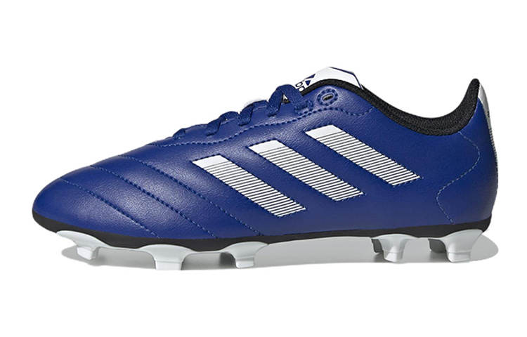 Adidas Adidas GOLETTO 8 Hard Court Slip Resistant Abrasion Resistant Low top Soccer Shoes Blue White Kids'
