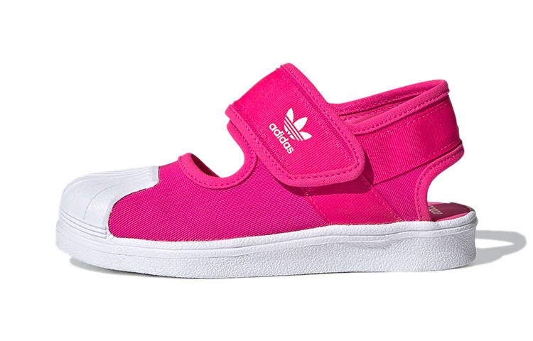 Adidas Originals Superstar Collection 360 Canvas Abrasion Resistant Low top Kids' Skateboarding Shoes Rose Red