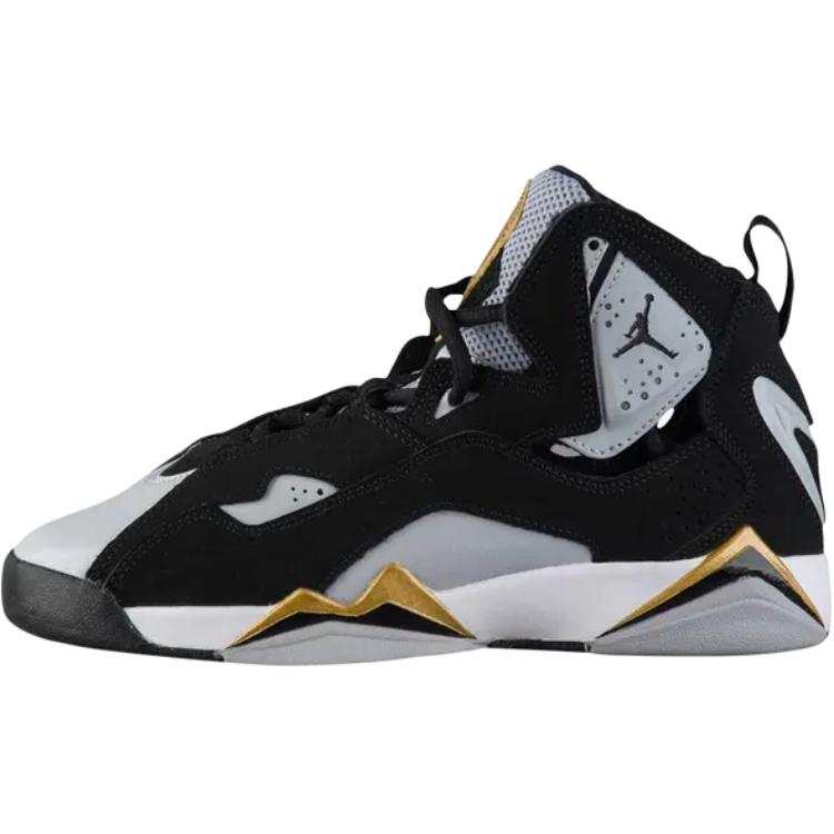 Jordan Jordan True Flight Mid top Basketball Shoes Black Gray Unisex